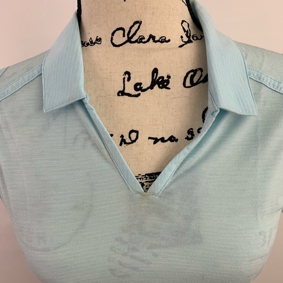 Adidas Golf Tonal Stripe Cap Sleeve Polo Women's Small - NWT - Picture 2 of 5